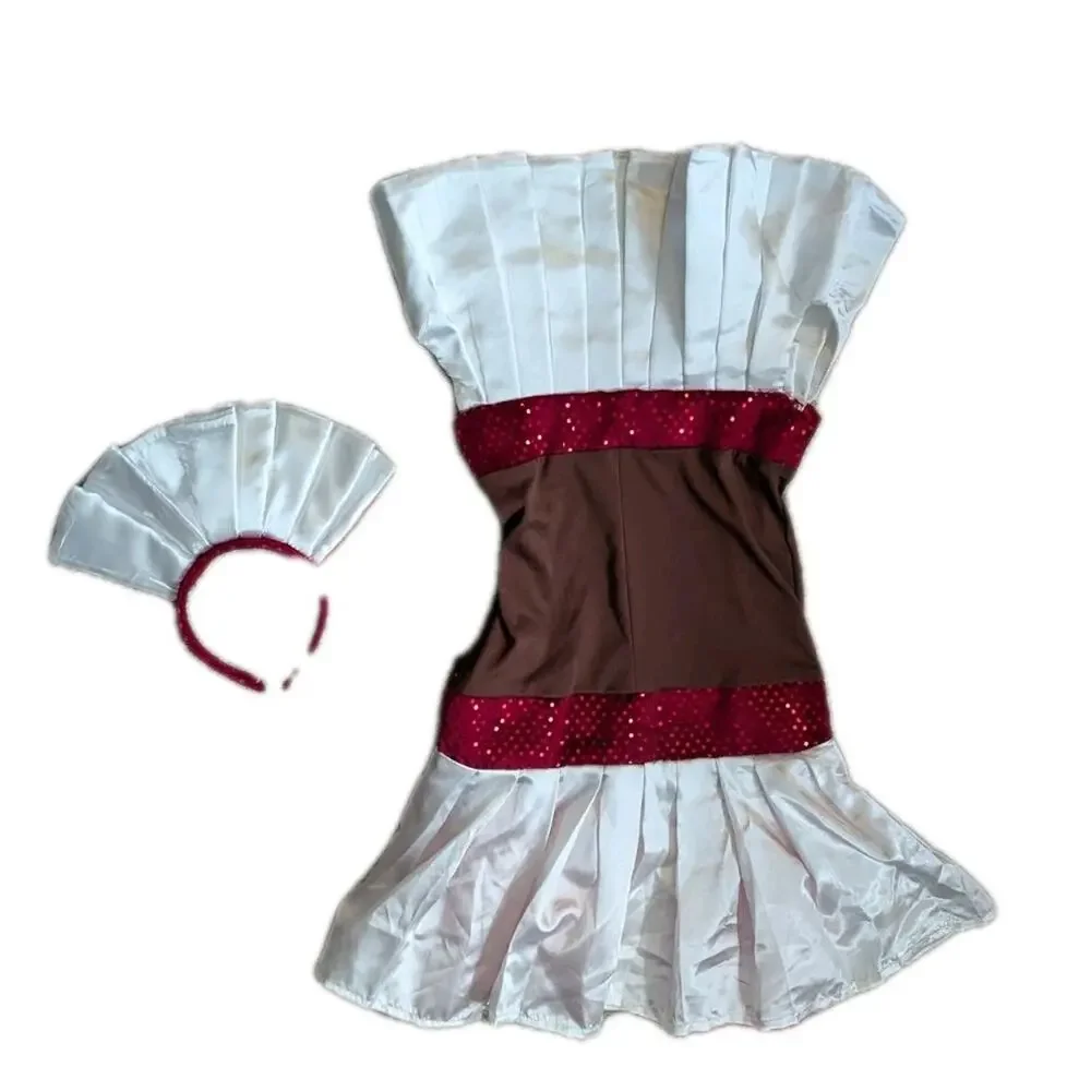 Chasing Fireflies Tootsie Roll Costume Girls 6 7 Dress Headband Wishcraft